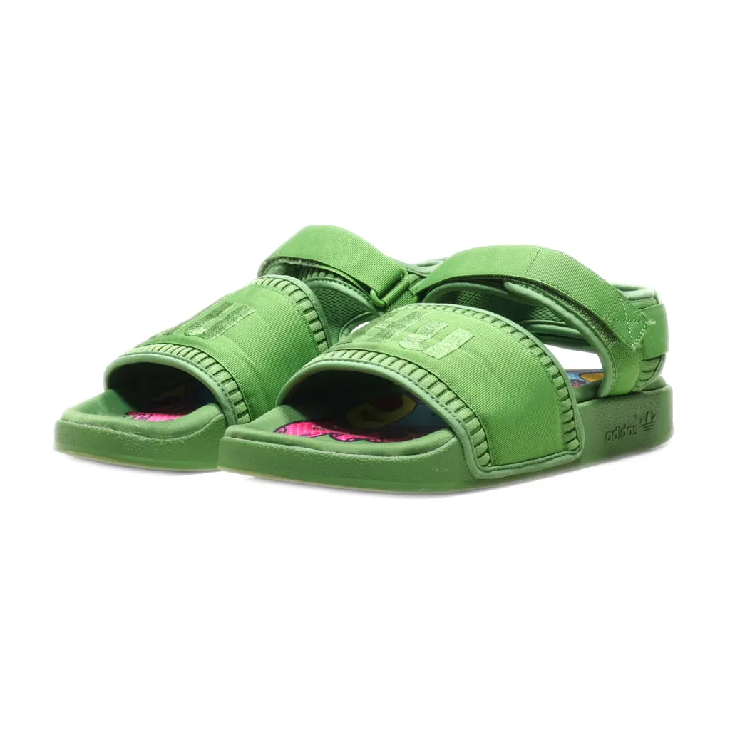 Adidas Casual Sandals Fabric Green Colour For Men