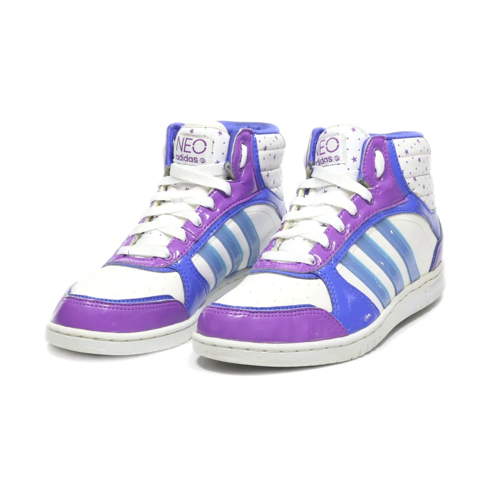 Adidas Neo High-Top Sneakers Leather Blue Colour For Women