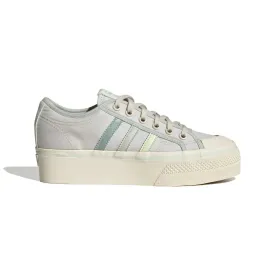 ADIDAS NIZZA PLATFORM WMN`S White/Lime Textile Sneakers