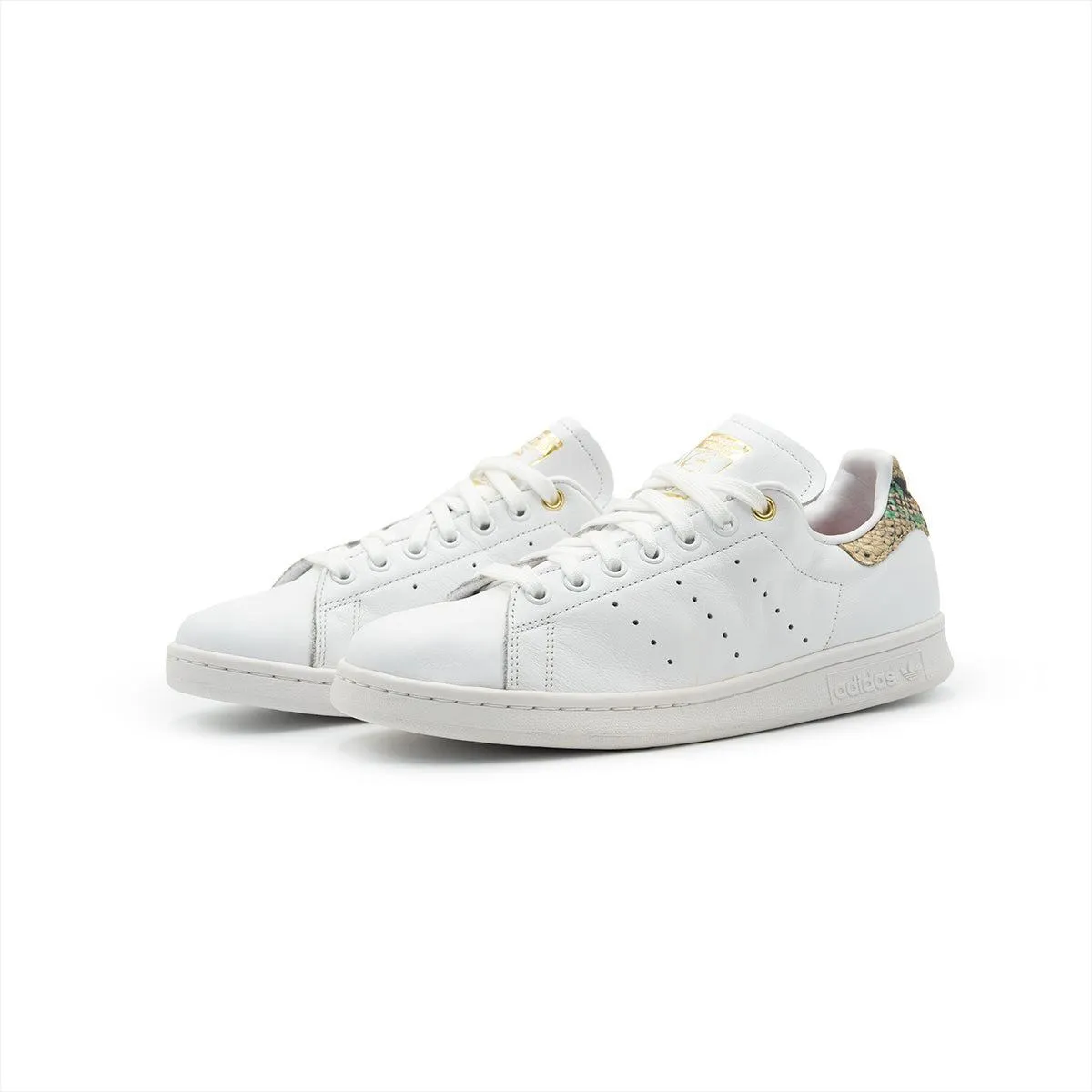 Adidas Stan Smith Snakeskin Floral Mashup Low-Top Sneakers Leather White Colour For Women