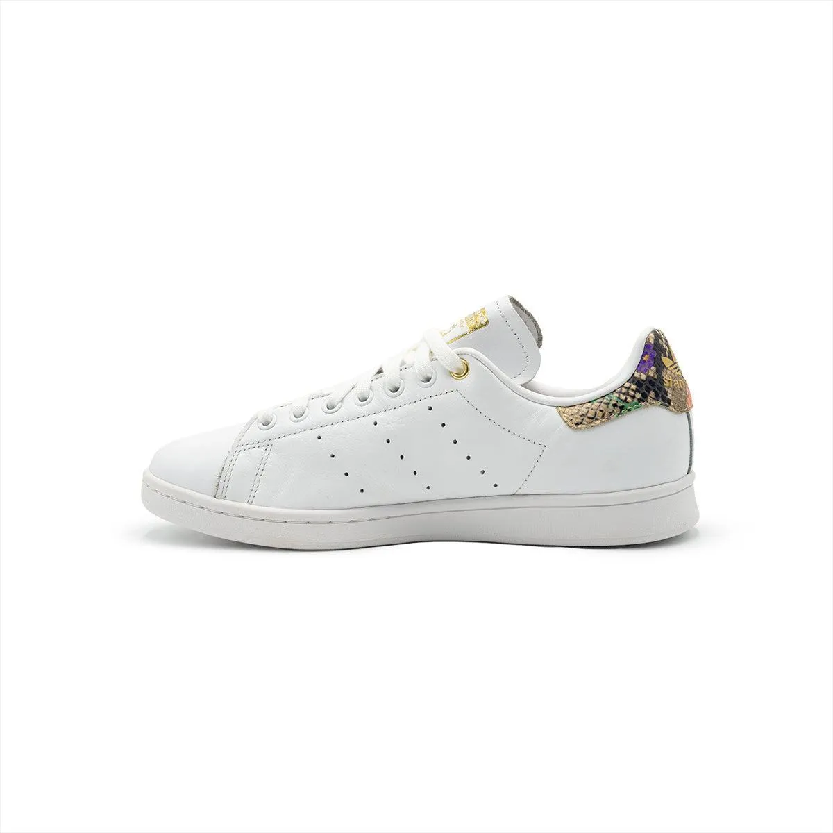 Adidas Stan Smith Snakeskin Floral Mashup Low-Top Sneakers Leather White Colour For Women