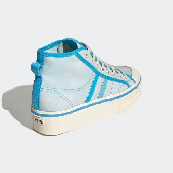 Adidas Women's Nizza Platform Mid Shoes - Almost Blue / Pantone / Wonder White