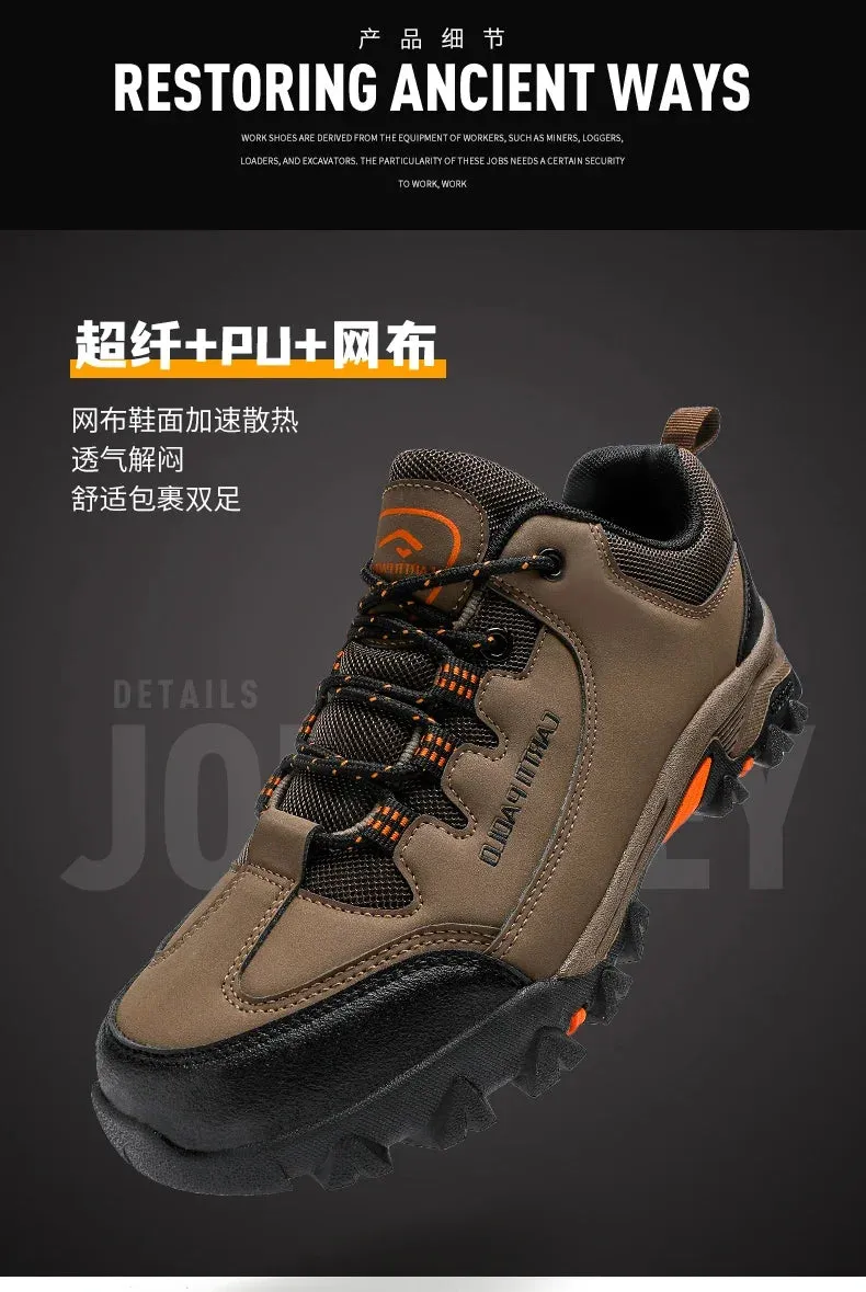 Booties Man Soccer Walker Work Sneakers For Men Winter Footwear Men's Hiking Shoes Original Brand Tennis Mountaineering Tennis