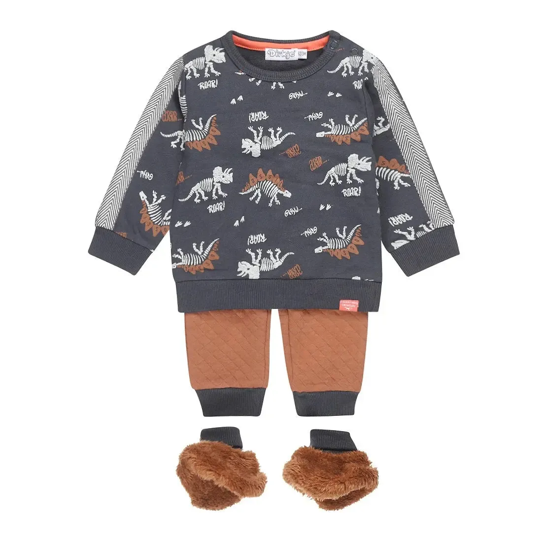 Boys Baby Set Sweater and Pants Dark Blue Dino | Dirkje