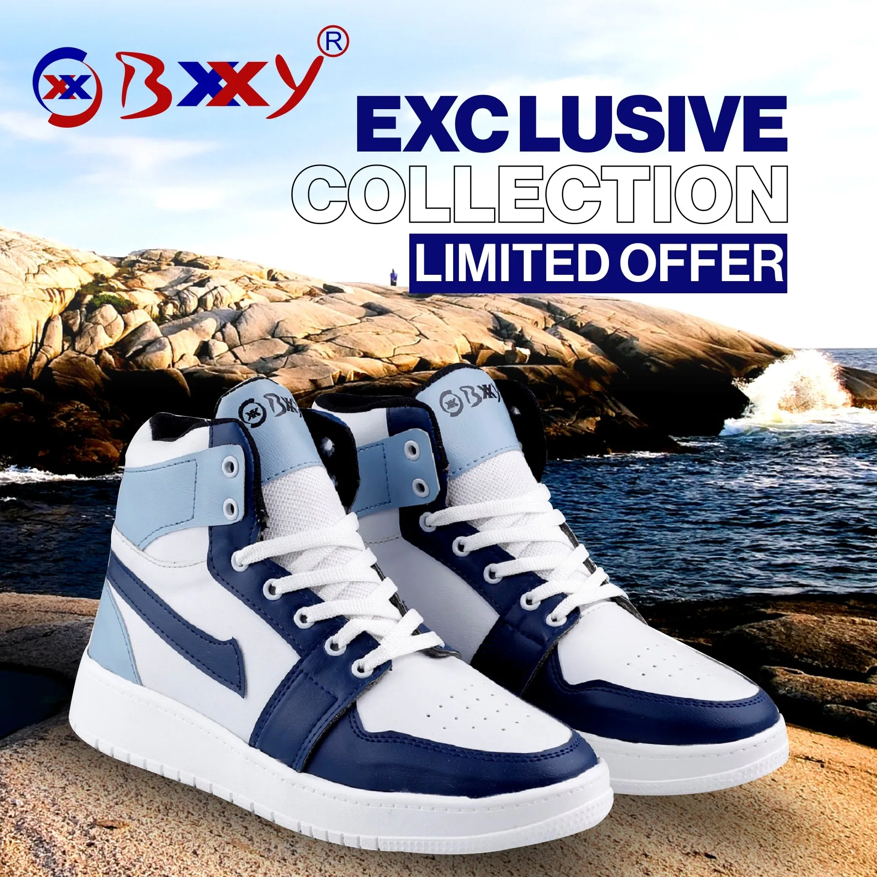 Bxxy's Comfortable Ankle Lace-up Casual Shoes for Men