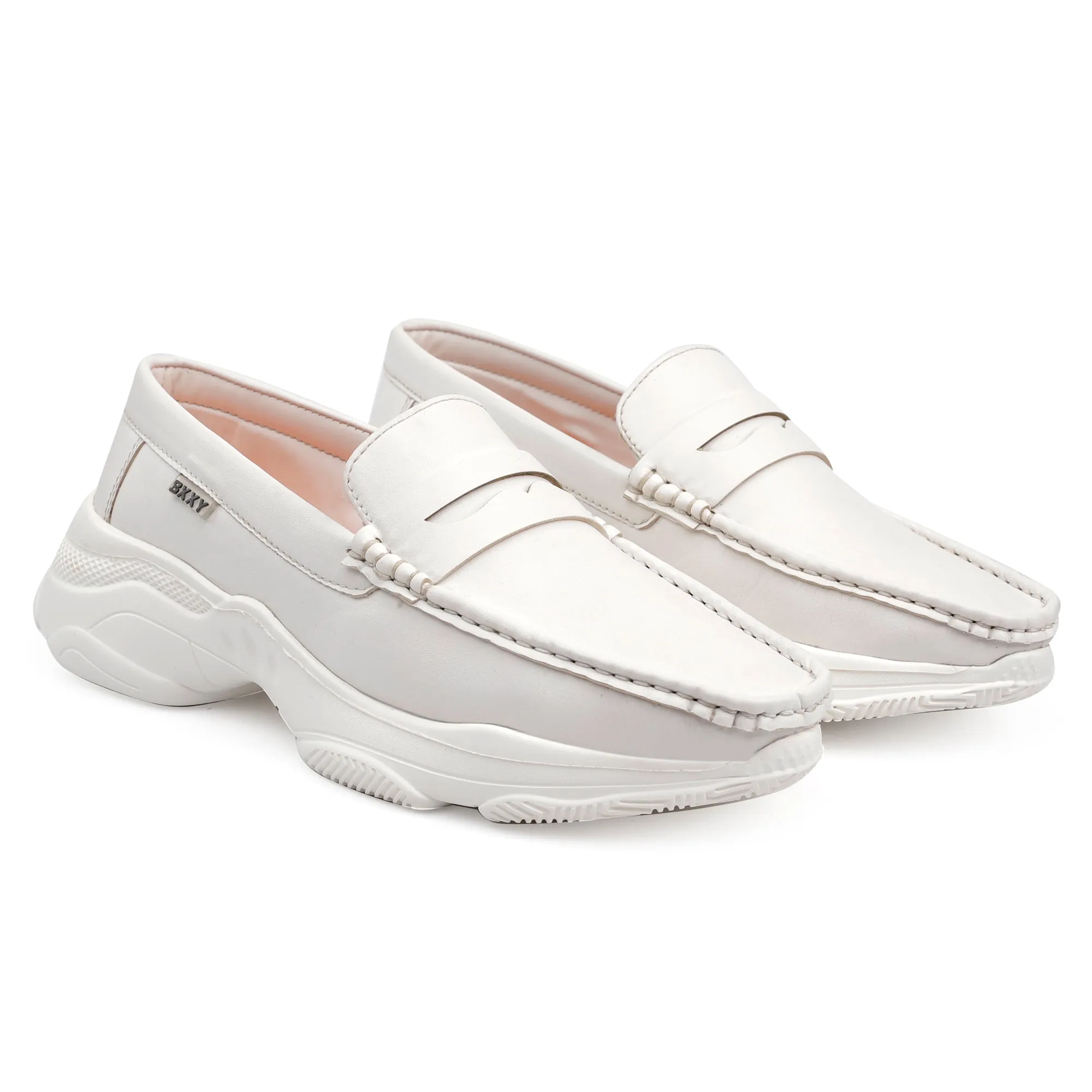 Bxxy's Men's Faux Leather Fashionable and Comfortable Slip-ons