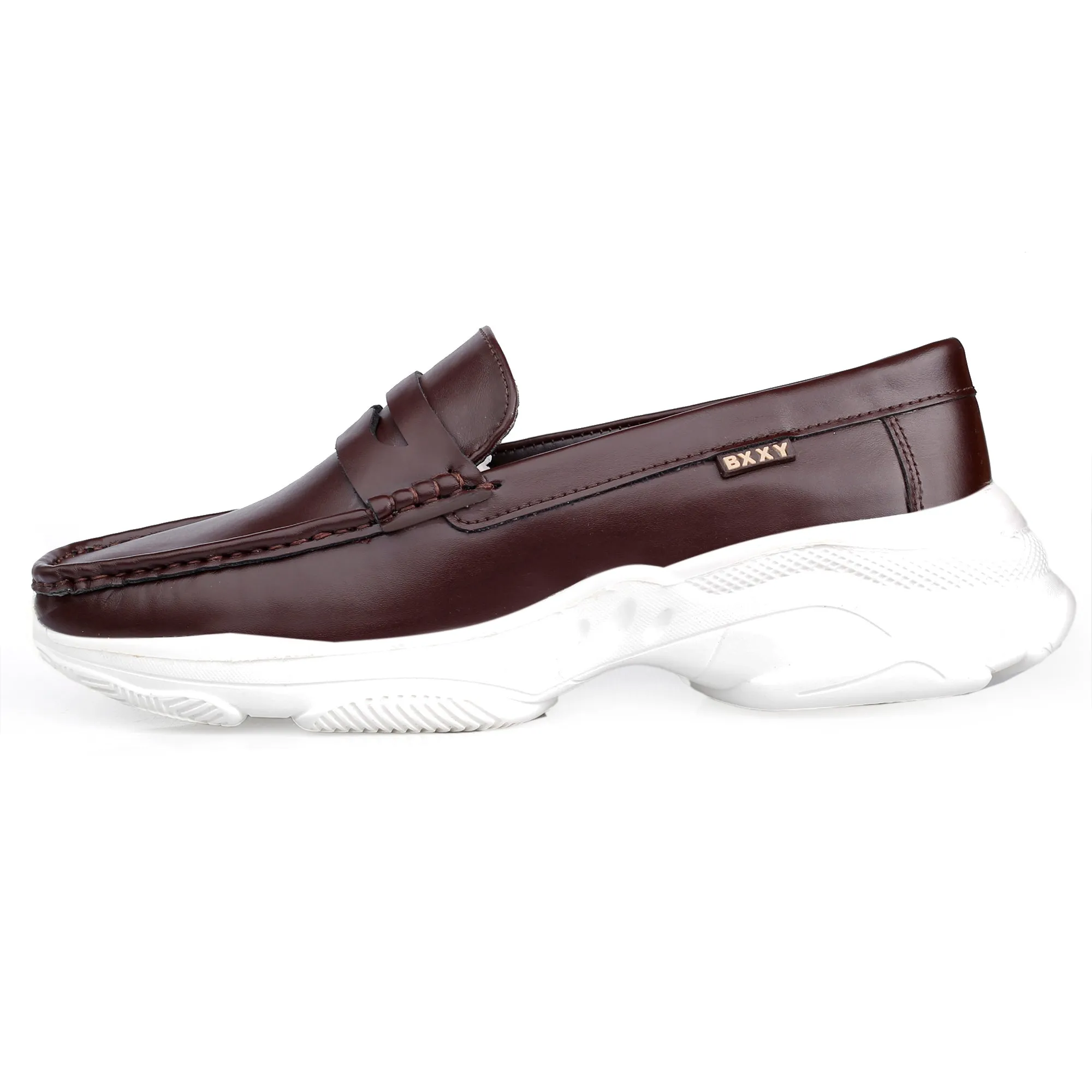 Bxxy's Men's Faux Leather Fashionable and Comfortable Slip-ons