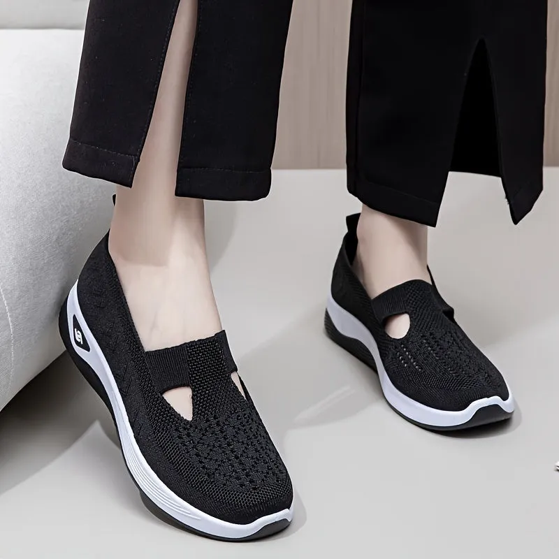 Comfortable Breathable Platform Loafers Slip On Loafer Wide Width Shoes For Women