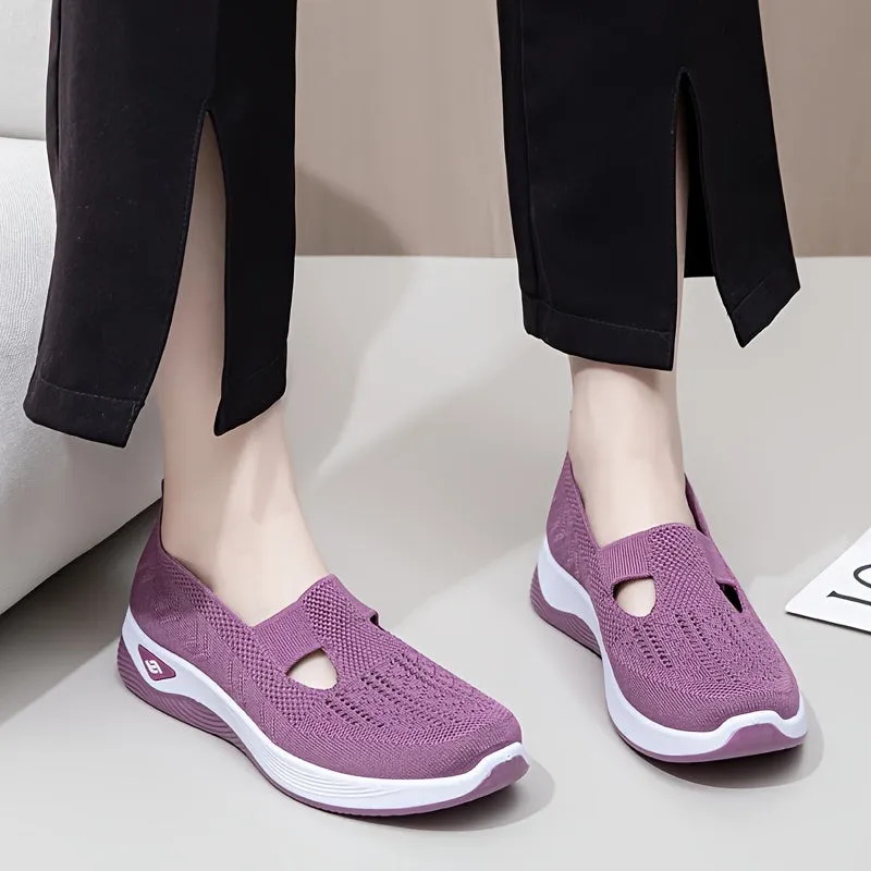 Comfortable Breathable Platform Loafers Slip On Loafer Wide Width Shoes For Women