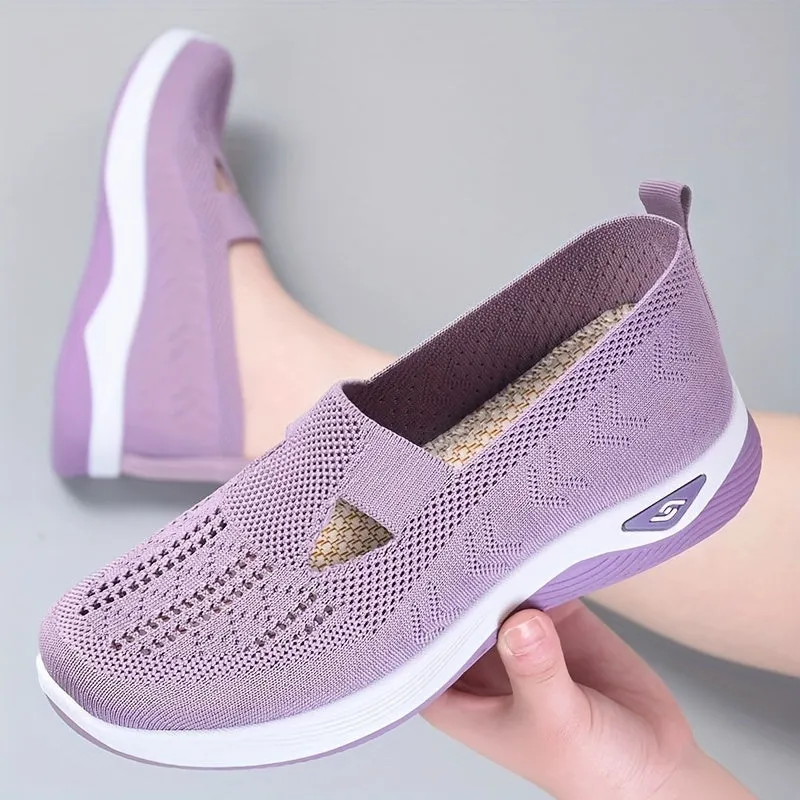 Comfortable Breathable Platform Loafers Slip On Loafer Wide Width Shoes For Women