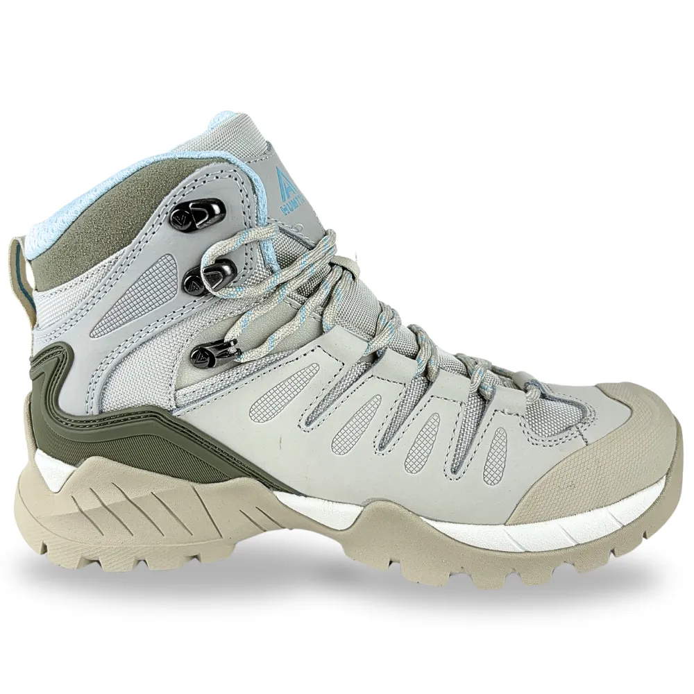 HUMTTO Womens Winter Hiking Boots TrailGuard Light Grey