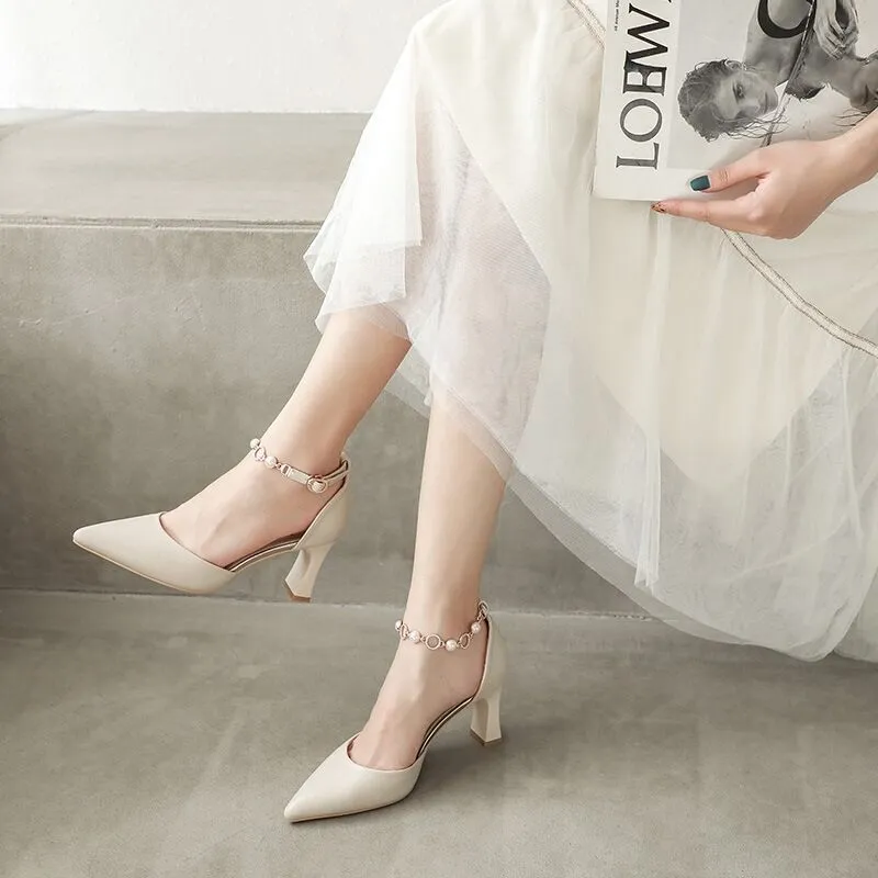 INSTOCK - High-heeled sandals for women summer new Korean style