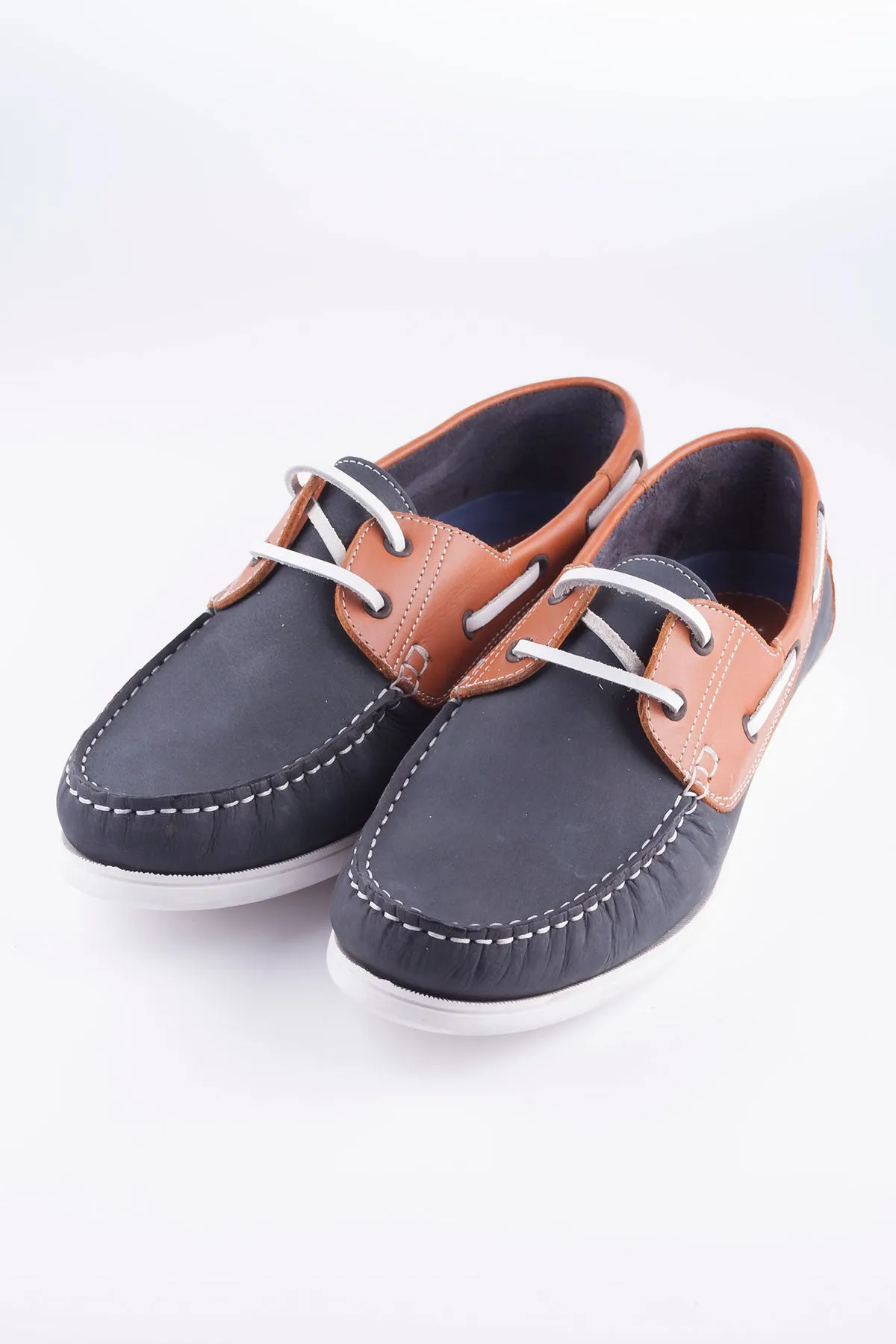 Laced Leather Deck Shoes