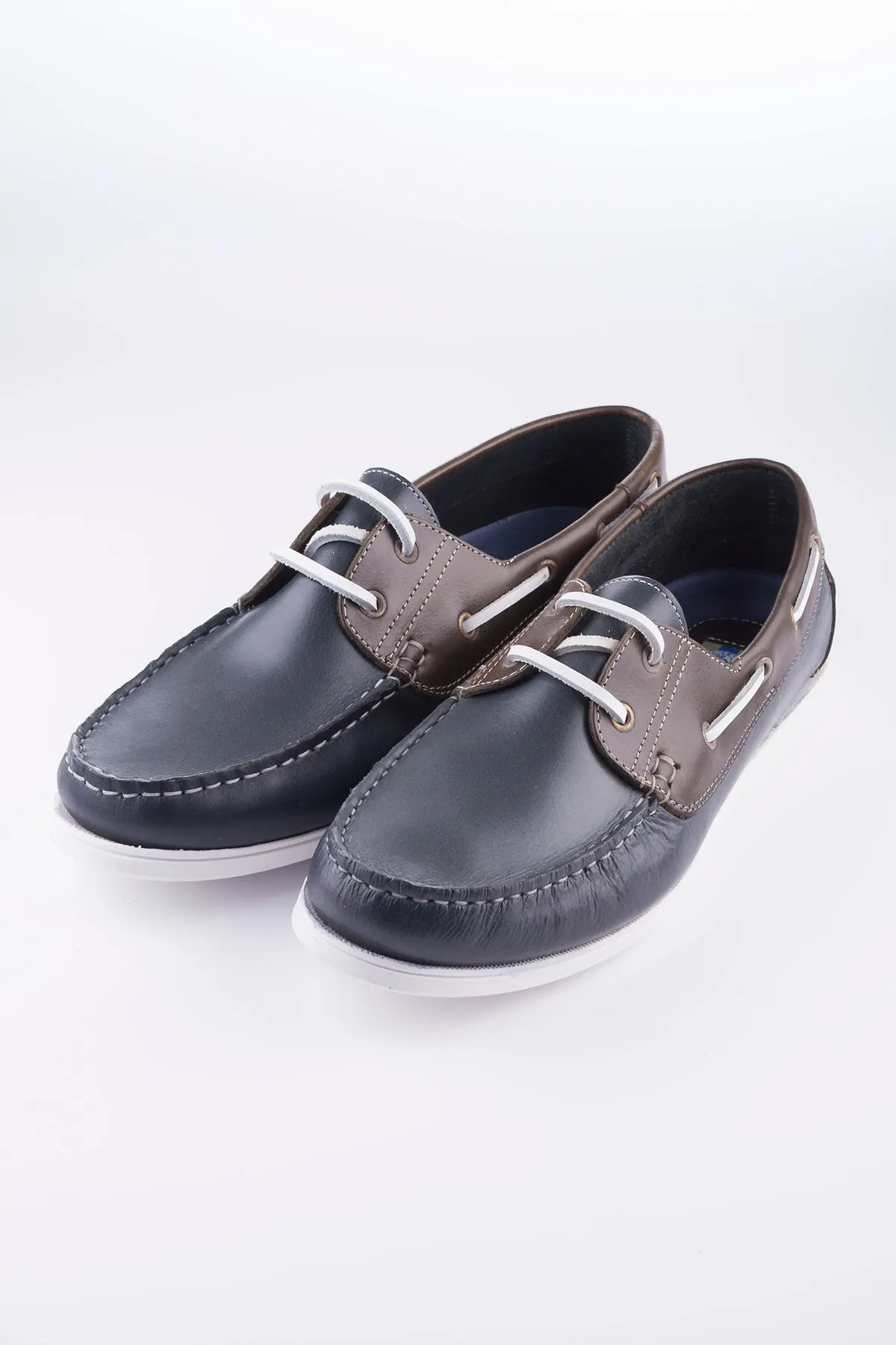 Laced Leather Deck Shoes