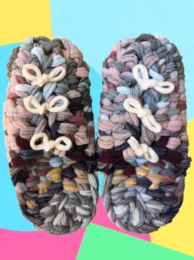 Large | Knit up-cycle slippers 2023-L32 [Large]