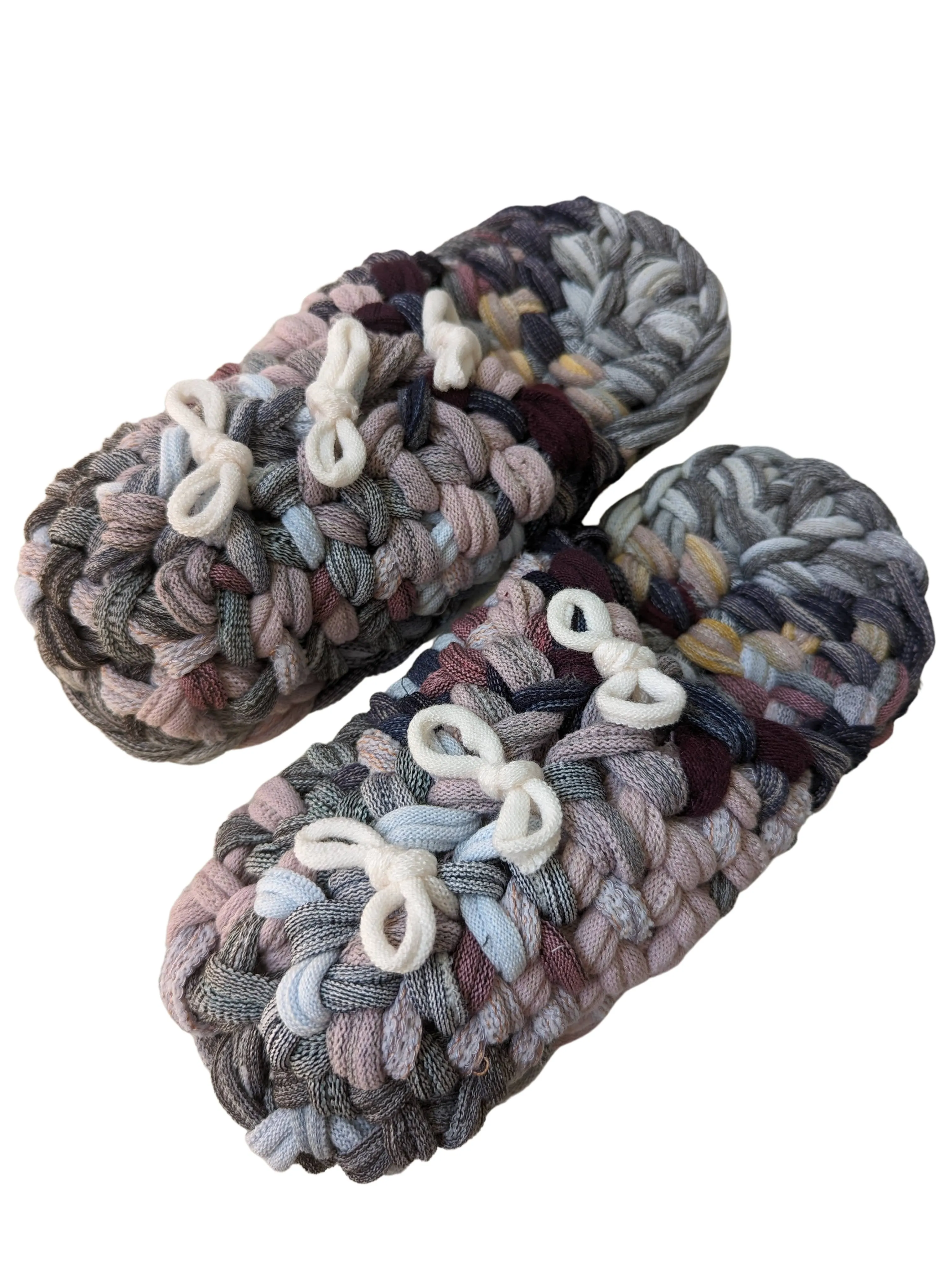 Large | Knit up-cycle slippers 2023-L32 [Large]