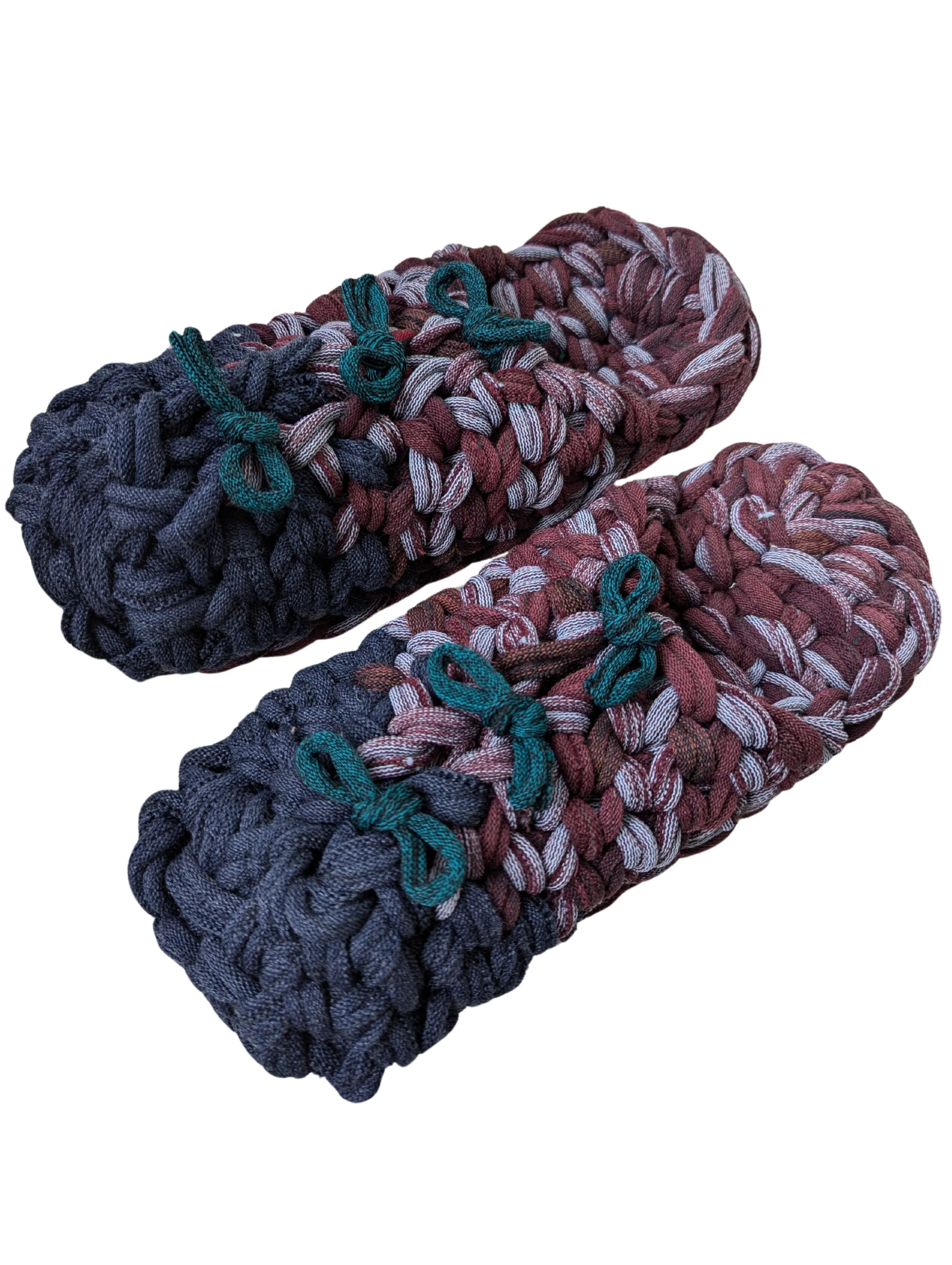 Large | Knit up-cycle slippers 2024-L122 [Large]