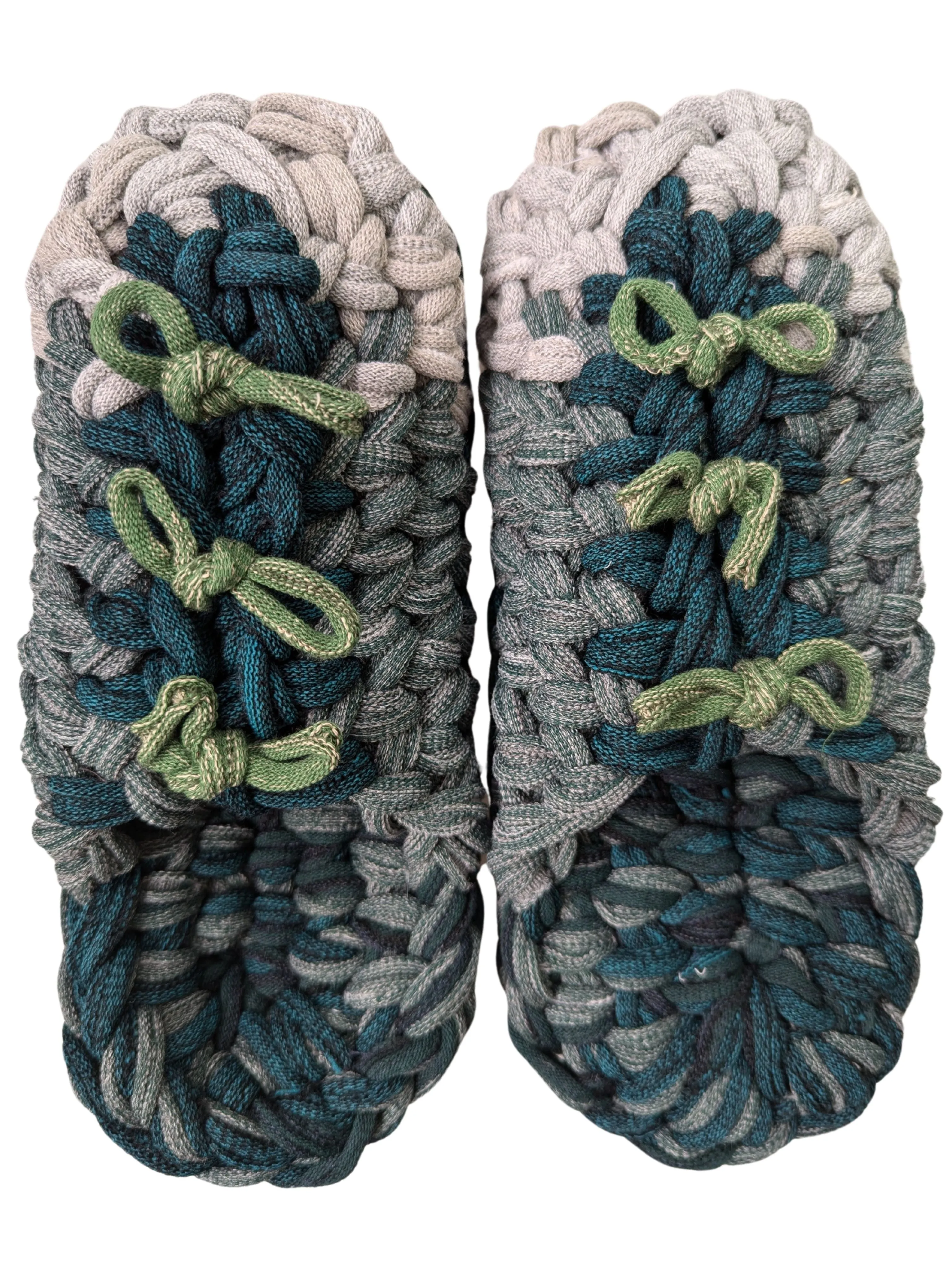 Large | Knit up-cycle slippers 2024-L130 [Large]