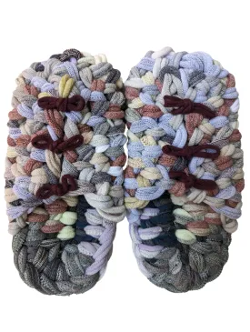 Large | Knit up-cycle slippers 2024-L61 [Large]