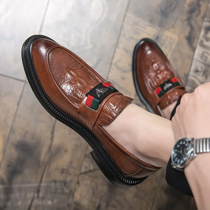 Men Casual Breathable Comfortable Business Leather Loafers