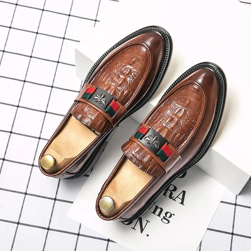 Men Casual Breathable Comfortable Business Leather Loafers