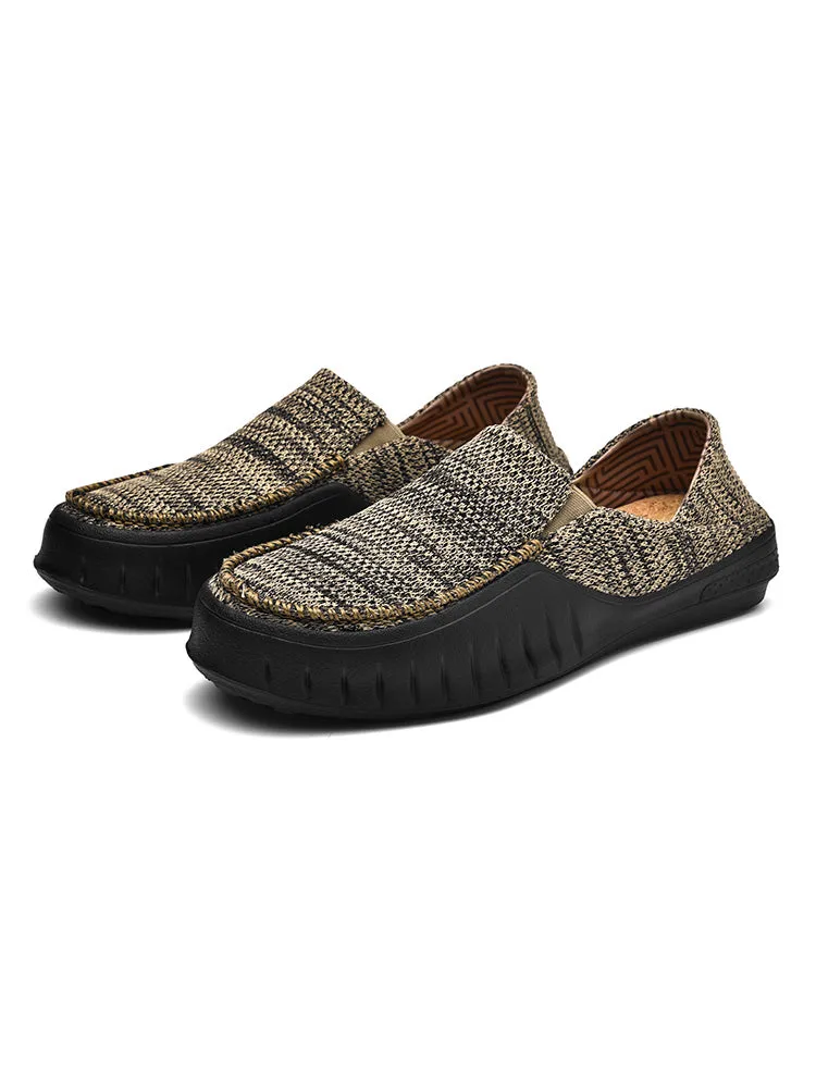 Men's Casual Walking Shoes Slip On Loafers Breathable Comfortable Lightweight Knitted Shoes