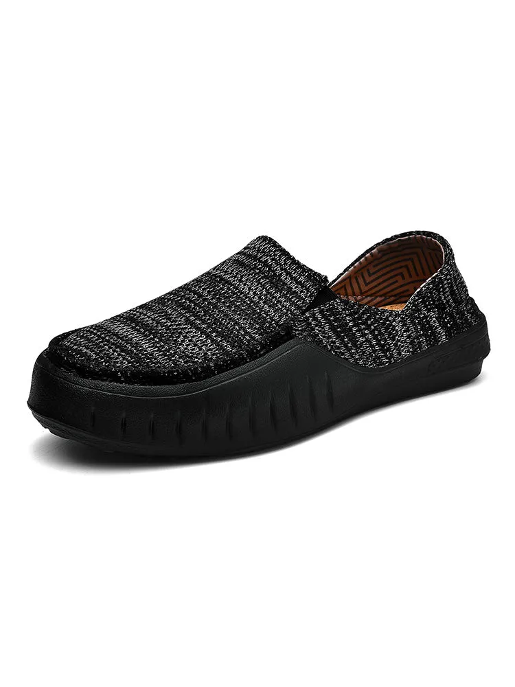 Men's Casual Walking Shoes Slip On Loafers Breathable Comfortable Lightweight Knitted Shoes