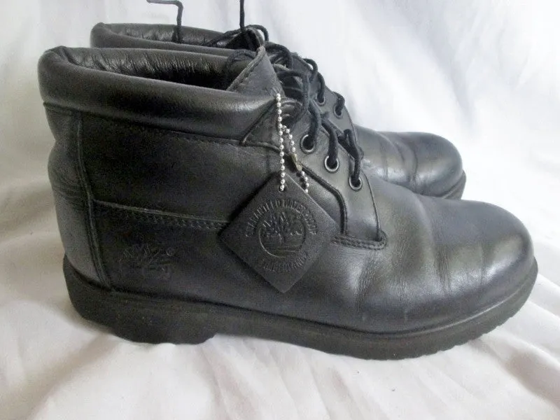 Mens TIMBERLAND 50059 Leather HIKING Boots POSTAL CHUKKA BLACK 8W Waterproof Field