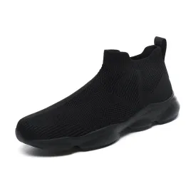 Mens Walking Shoes Breathable Knit Slip On Sneakers Lightweight  Shoes Casual Running Tennis Shoes