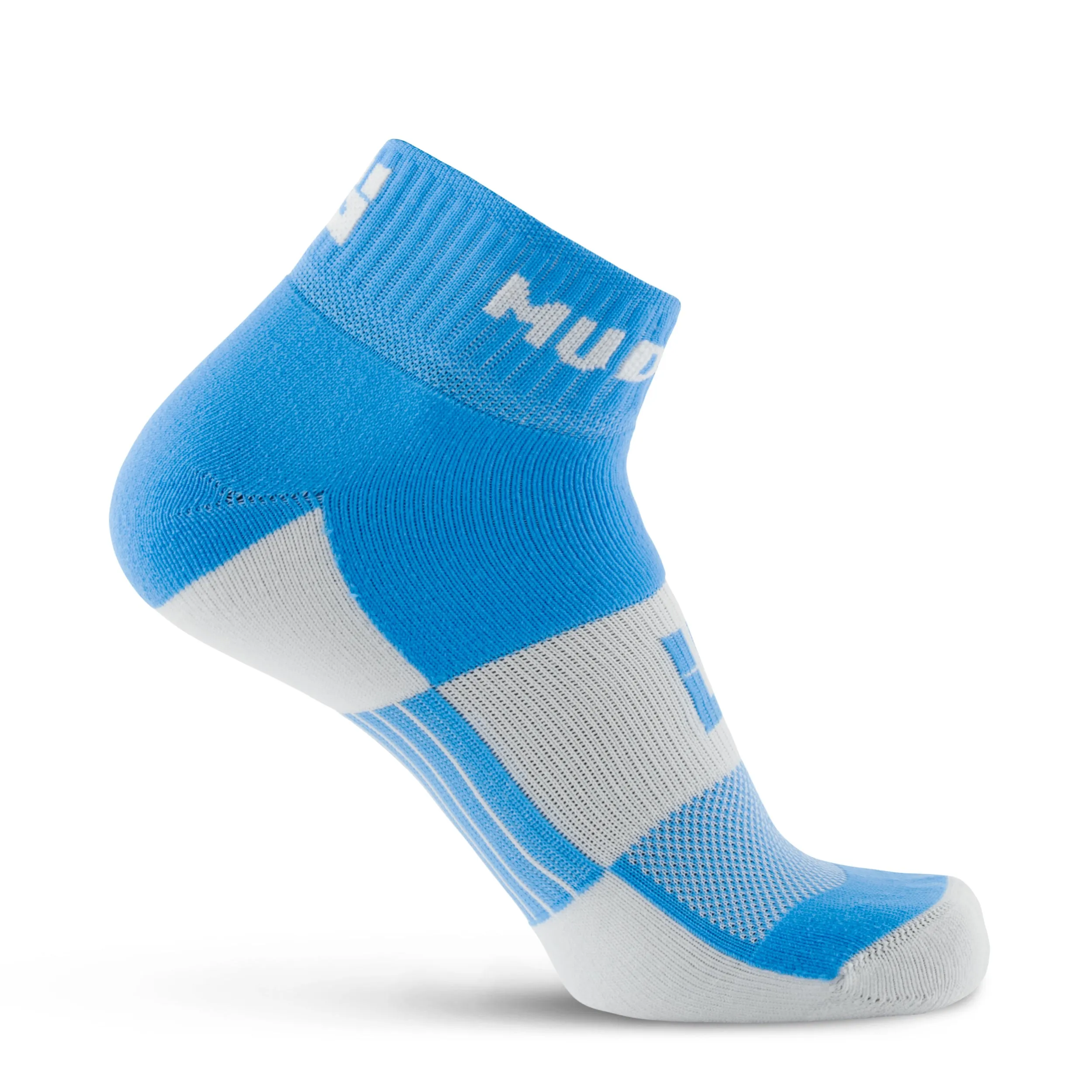 MudGear Quarter (¼) Crew Socks - Neon Blue (2 pair pack)