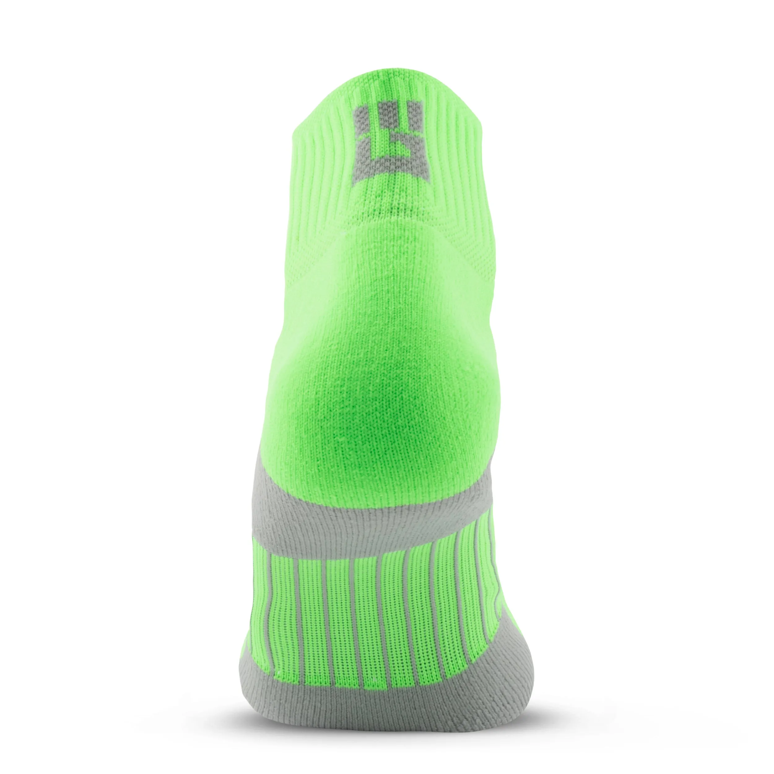 MudGear Quarter (¼) Crew Socks - Neon Green (2 pair pack)