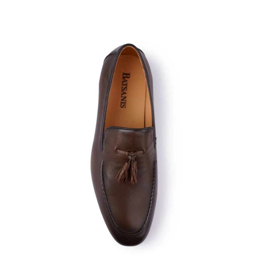 Nathan Brown Milled Loafers