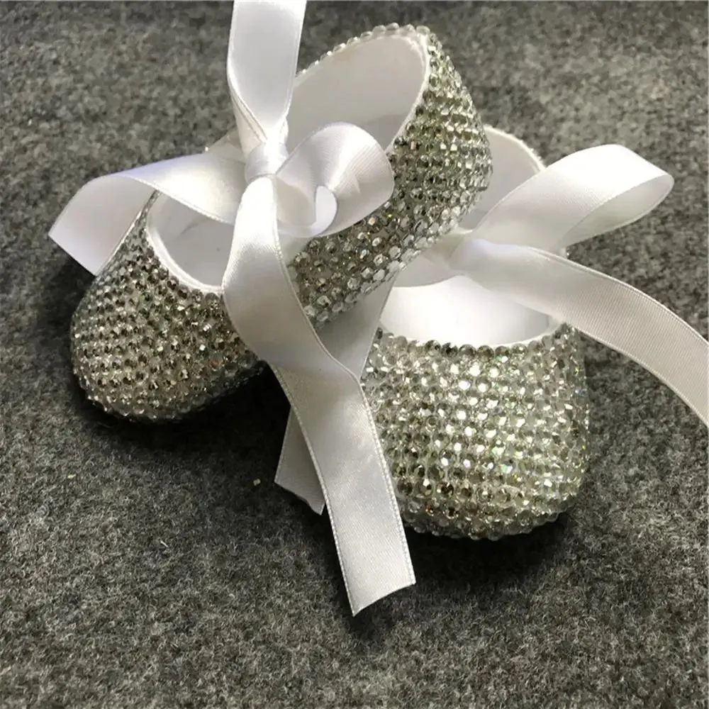 Rhinestone Slippers for Baby Girls