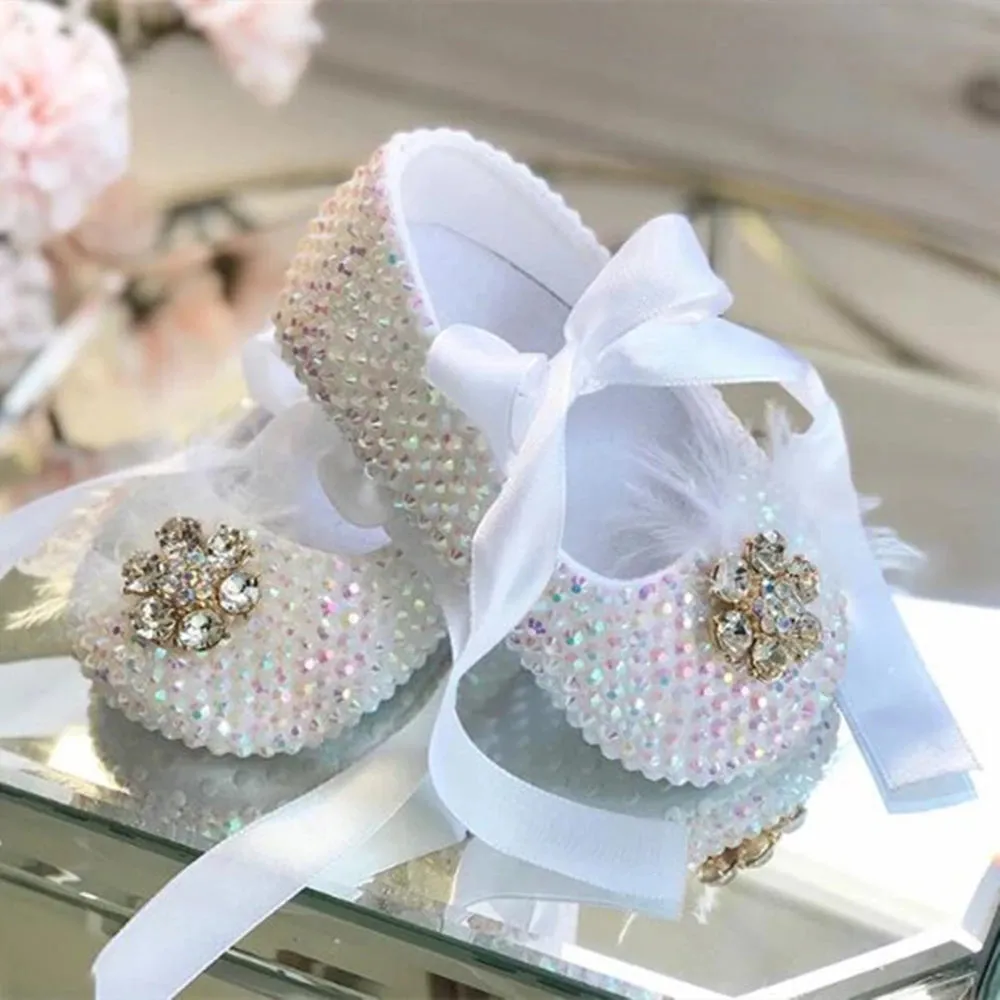 Rhinestone Slippers for Baby Girls