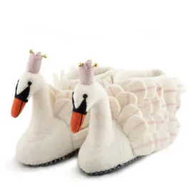 Sew Felt Heart Odette Swan Slippers - Adult