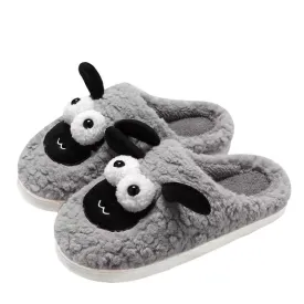 Simple Warm Slip-on Cotton Unisex Lamb Slippers