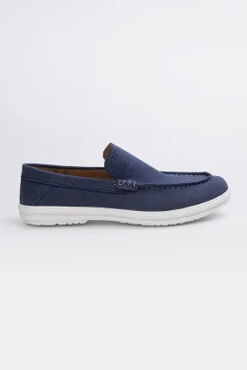 Slip On Suede Loafers - Ocean Blue