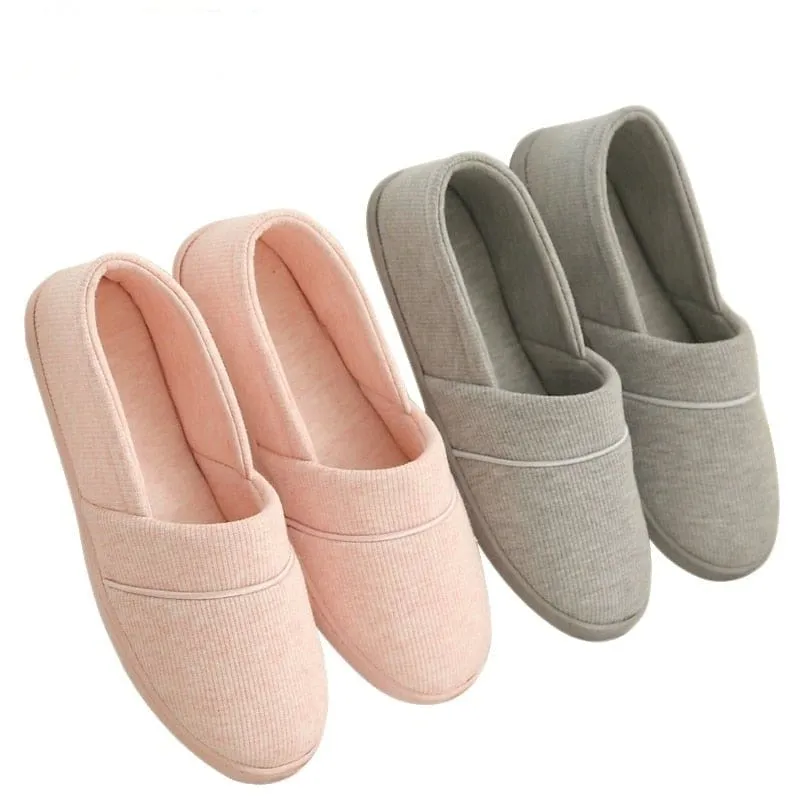 Thermal Cotton-Padded Soft Outsole Indoor Slippers For Women