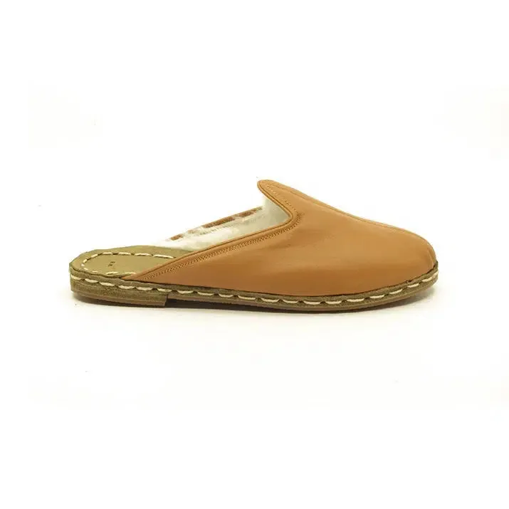 Winter Sheepskin Slippers Light Brown Women's